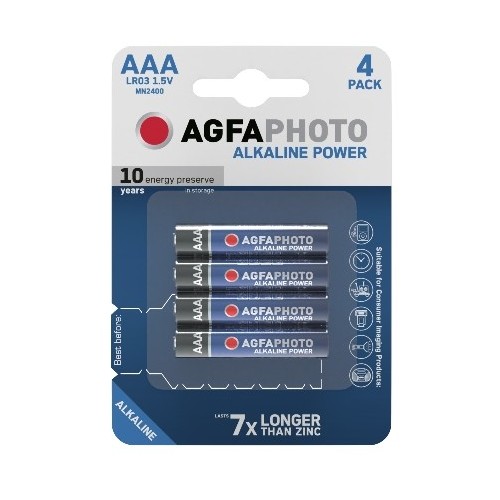 AAA 4-pack AgfaPhoto batteri - Alkaline, 1,5V