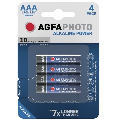 AAA 4-pack AgfaPhoto batteri - Alkaline, 1,5V