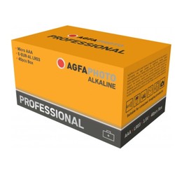 Batterier AAA 40-pack AgfaPhoto Professional batteri - Alkaline, 1,5V
