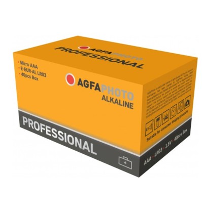 AAA 40-pack AgfaPhoto Professional batteri - Alkaline, 1,5V