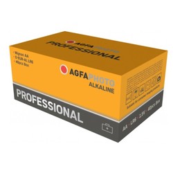 Batterier 40 stk AgfaPhoto Professional Alkaline batteri - AA, 1,5V