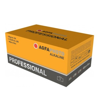 40 stk AgfaPhoto Professional Alkaline batteri - AA, 1,5V