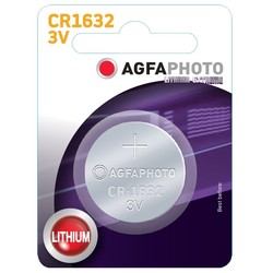 Batterier 1 stk AgfaPhoto Lithium knappcellsbatteri - CR1632, 3V