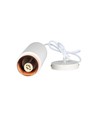 Outlet: V-Tac modern pendellampa - Vit med roséguld, Ø8 cm, GU10