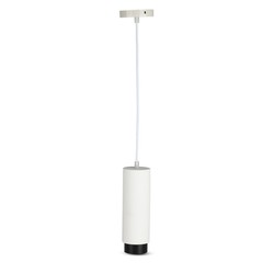 Lampor V-Tac modern pendellampa - Vit med svart, Ø8 cm, GU10