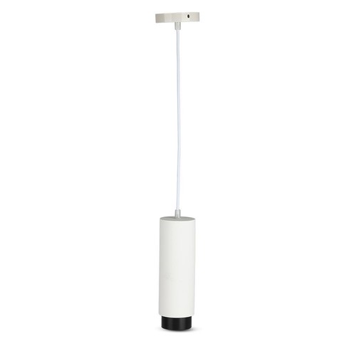 V-Tac modern pendellampa - Vit med svart, Ø8 cm, GU10