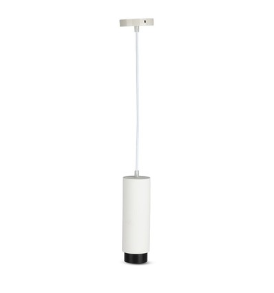 V-Tac modern pendellampa - Vit med svart, Ø8 cm, GU10