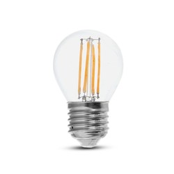 E27 vanliga LED V-Tac 6W LED globlampa - G45, Filament, E27