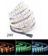 5 meter 12W/m RGB+WW LED-strip - 24V DC, IP20, 60 LED per meter