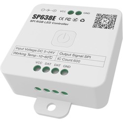 RGBIC LED strip tillbehör 12V/24V RGBIC kontroller med fjärrkontroll - RF trådløs, slim fjernbetjening, IP65 och IP68 RGBIC
