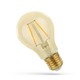 2W LED lampa - A60, filament, rav färgad glas, extra varm, E27
