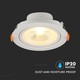 Lagertömning: V-Tac 7W LED spotlight - Hål: Ø7,5 cm, Mål: Ø9,1 cm, 4,6 cm hög, 230V