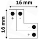 L-förlängare till enfärgade LED strips - Till 3528 strips (8mm bred), 12V / 24V