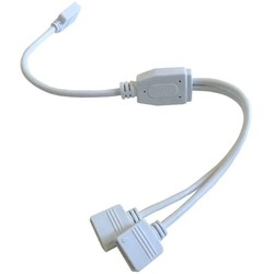 RGB+W LED strip tillbehör RGB+WW kabel 2-vägs splitter - 12/24V, vit