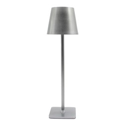 Lampor Uppladdningsbar LED bordslampa Inomhus/utomhus - Silver, touch dimbar, CCT, IP54 utomhus bordslampa