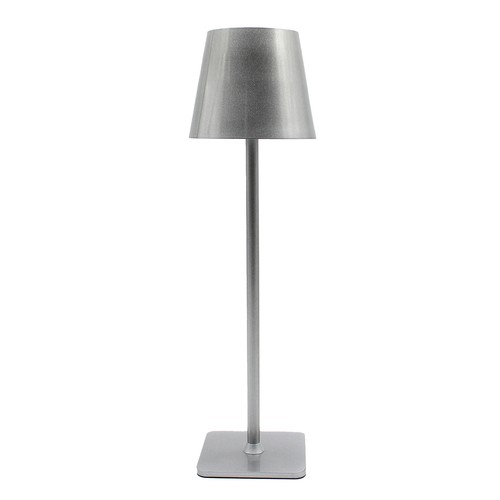 Uppladdningsbar LED bordslampa Inomhus/utomhus - Silver, touch dimbar, CCT, IP54 utomhus bordslampa