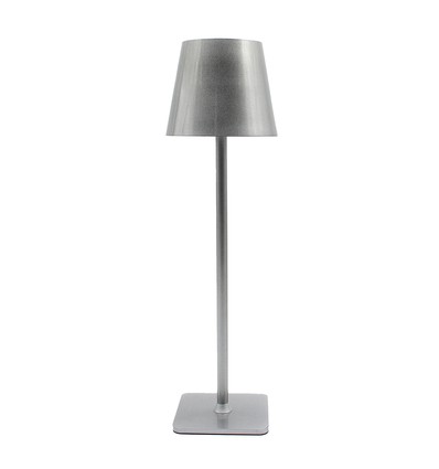 Uppladdningsbar LED bordslampa Inomhus/utomhus - Silver, touch dimbar, CCT, IP54 utomhus bordslampa