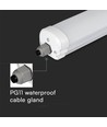 V-Tac vattentät 36W komplett LED armatur - 120 cm, 130lm/W, Cree, genomkopplad, IP65, 6 års garanti