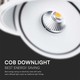 V-Tac 20W downlight, CCT - 3 ljusfärger, Hål: Ø15 cm, Mål: Ø16,5 cm, 3i1, RA90, vit kant, 230V