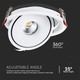 V-Tac 20W downlight, CCT - 3 ljusfärger, Hål: Ø15 cm, Mål: Ø16,5 cm, 3i1, RA90, vit kant, 230V