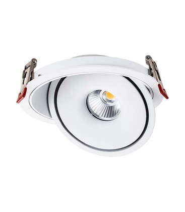 V-Tac 30W downlight, CCT - 3 ljusfärger, Hål: Ø18 cm, Mål: Ø20 cm, 3i1, RA90, vit kant, 230V