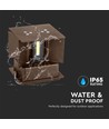 11W LED vägglampa - IP65 utomhus, fyrkantig, justerbar spridning, inkl. ljuskälla, corten