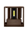 11W LED vägglampa - IP65 utomhus, fyrkantig, justerbar spridning, inkl. ljuskälla, corten