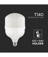 E27 50W LED-lampa - T140, med E40-sockeladapter