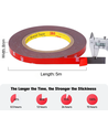 3M Dubbelhäftande tejp 8mm - till strips, 5 meter rulle