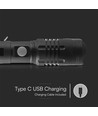 V-Tac 10W LED ficklampa - 1000 lumens, uppladdningsbar, IP54
