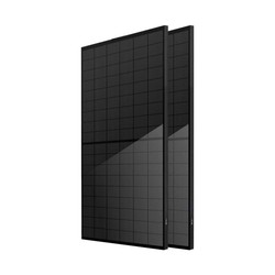 Solcell 400W Tier 1 Helsvart solpanel mono - Svart-i-svart helsvart, half-cut panel v/6 st.