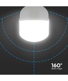 V-Tac 60W LED lampa - T160, E27 med E40 ringadapter