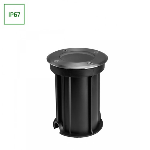 Lukka Connect GU10 250V IP67 Ø108x140 grå rund, infälld spot, vidarekopplingsbar, utan ljuskälla