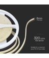 5m 10W/m Vattentät COB-LED strip - 24V DC, IP67, 320 LED per meter, COB LED