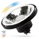 10W Svart Smarta Home LED spotlight - Tuya/Smart Life, verk med Google Home, Alexa och smartaphones, GU10 AR111