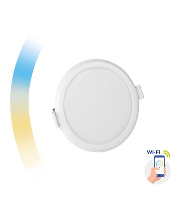 6W Smart home LED downlight - Google Home och app, hål: Ø10,5 cm, Mål: Ø11,2 cm, 230V