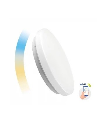 24W Smart Home rund LED takarmatur - Fungerar med Google Home, Alexa och smartphones, Ø39cm, 230V