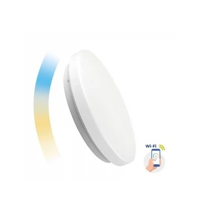 Outlet: 24W Smart Home rund LED takarmatur - Tuya/Smart Life, fungerar med Google Home, Alexa och smartphones, Ø39cm, 230V