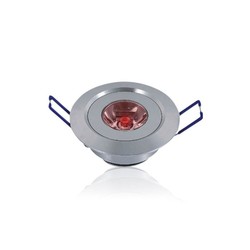 Downlights LED 1W LED downlight med rött ljus - Hål: Ø4,4-4,8 cm, Mål: Ø5,2 cm, 2,2 cm hög, dimbar, 12V/24V