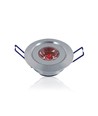 LEDlife 1W downlight med rött ljus - Hål: Ø4,4 cm, Mål: Ø5,2 cm, 2,2 cm hög, dimbar, 12V/24V