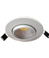 LEDlife 3W downlight - Hål: Ø7,5 cm, Mål: Ø8,5 cm, vit kant, dimbar, 12V/24V