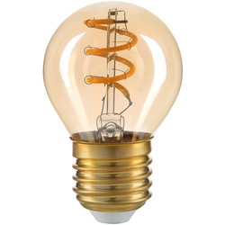 E27 LED 3W LED lampa - Filament LED, amberfärgad, G45, E27, 230V