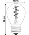 3W LED lampa - Filament LED, amberfärgad, G45, E27, 230V