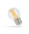 E27 4W LED klotlampa - G45, filament, klart glas