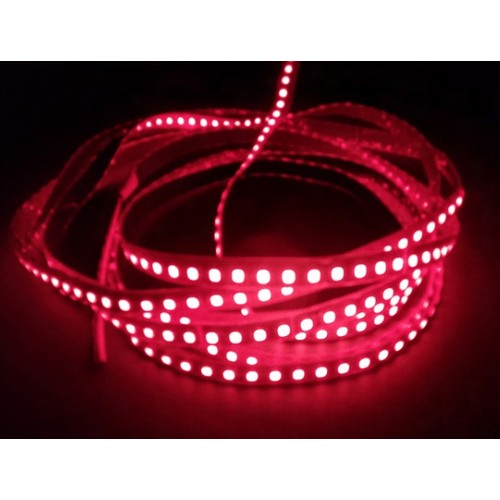 Röd 670 nm 4,8W/m 24V LED strip - 5m, IP20, 60 LED per. meter