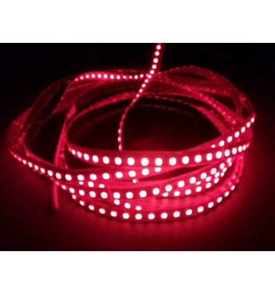 Röd 670 nm 4,8W/m 24V LED strip - 5m, IP20, 60 LED per. meter