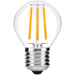 E27 vanliga LED 4W LED liten globlampa - Filament, G45, klart glas, E27