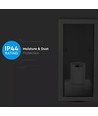 E27 Vägglampa - IP44 utomhus, svart, utan ljuskälla