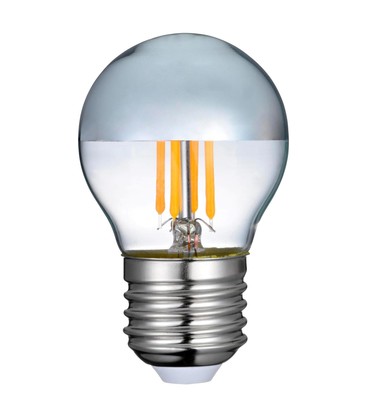 4W LED kronelampa- Toppspeglad, dimbar, E27