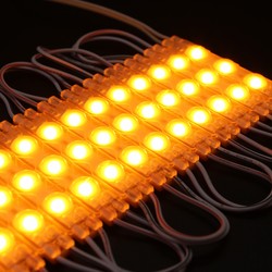 LED modul 12V/24V Vattentät gul LED modul - 1,1W per styck, IP66, 12V, Perfekt för skyltar och speciallösningar
